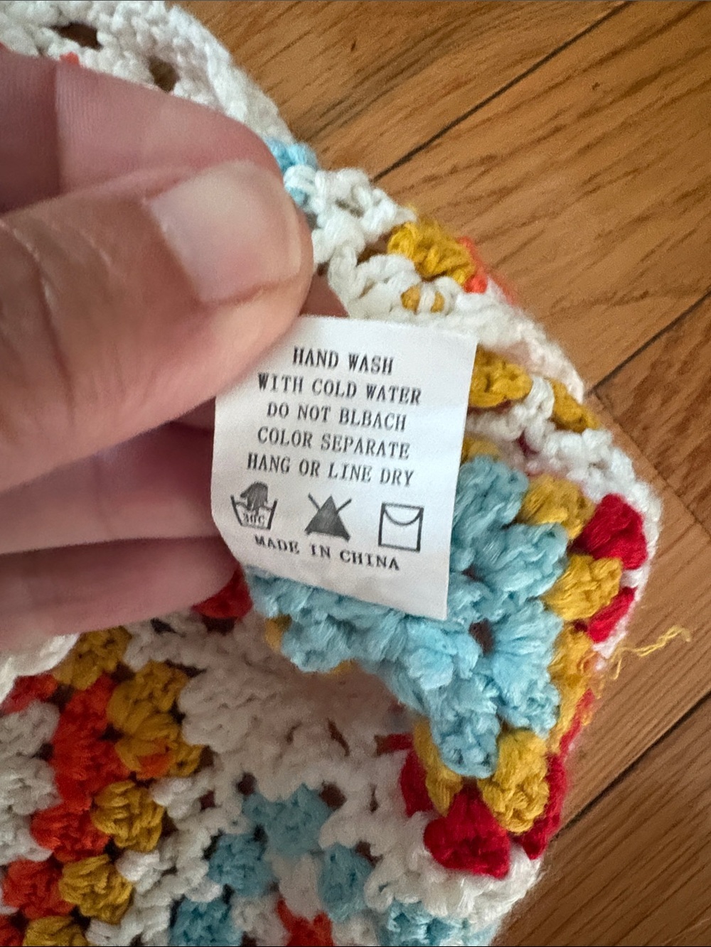 Altar'd State Multicolor Crochet Crop Top - White Trim - Picture 5 of 7